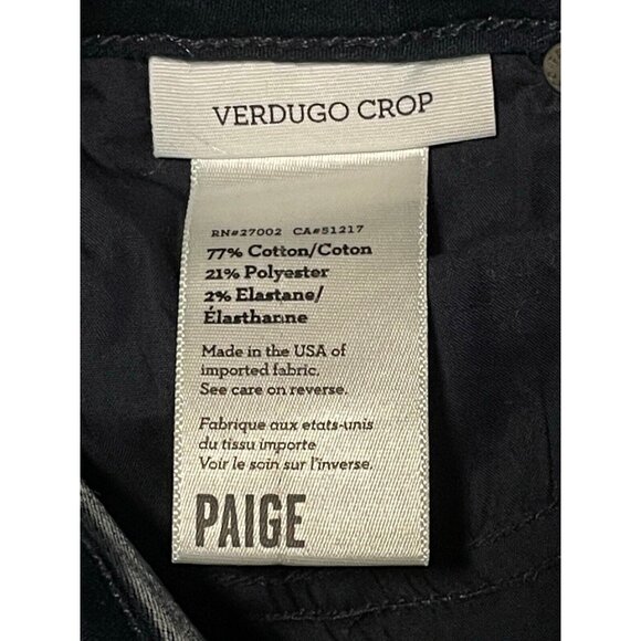 Paige jeans womens 24 Verdugo Crop Catcher low rise Dream 23 x 25 blue - Picture 8 of 11